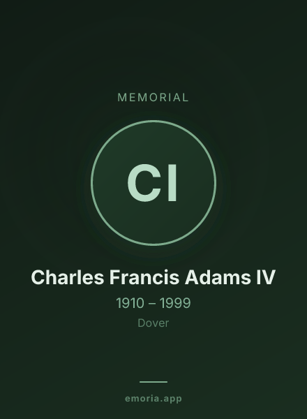Memorial portrait of Charles Francis Adams IV