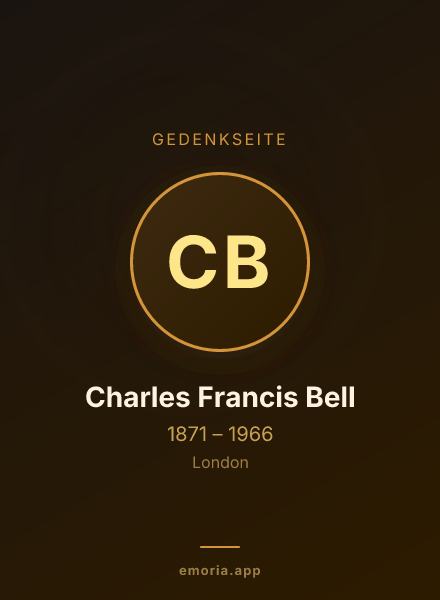 Gedenkportrait von Charles Francis Bell