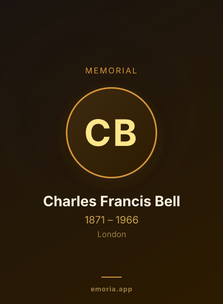 Memorial portrait of Charles Francis Bell
