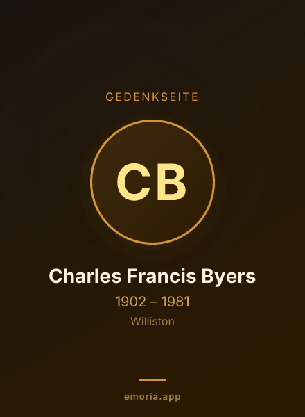 Gedenkportrait von Charles Francis Byers