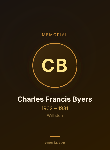 Memorial portrait of Charles Francis Byers