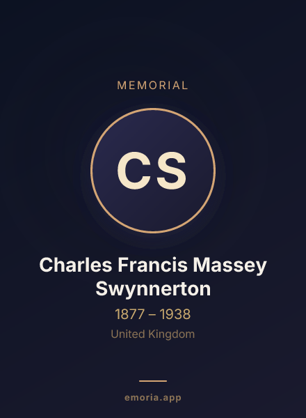 Memorial portrait of Charles Francis Massey Swynnerton