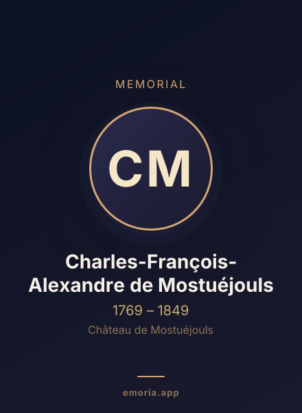 Memorial portrait of Charles-François-Alexandre de Mostuéjouls