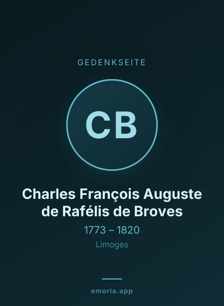 Gedenkportrait von Charles François Auguste de Rafélis de Broves