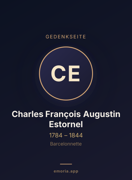 Gedenkportrait von Charles François Augustin Estornel