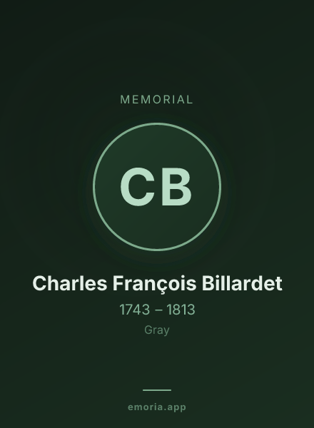 Memorial portrait of Charles François Billardet
