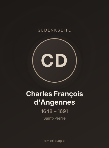 Gedenkportrait von Charles François d’Angennes