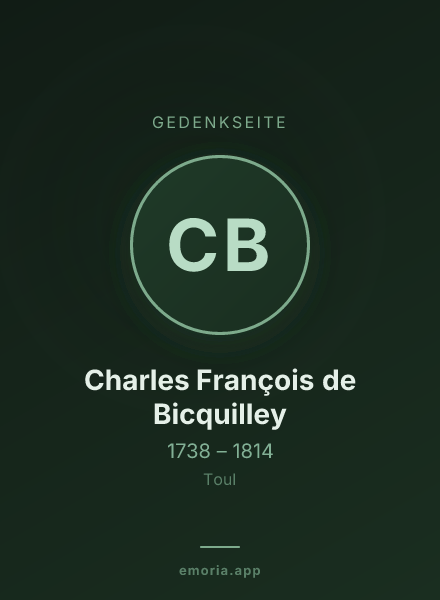Gedenkportrait von Charles François de Bicquilley
