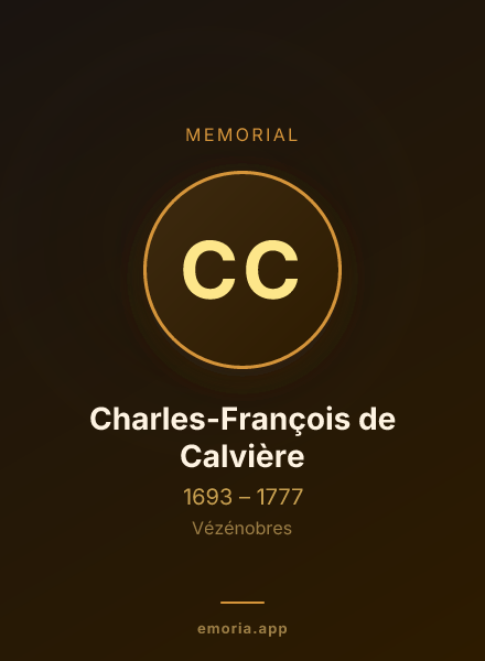 Memorial portrait of Charles-François de Calvière