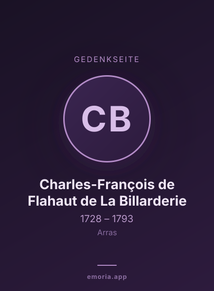Gedenkportrait von Charles-François de Flahaut de La Billarderie