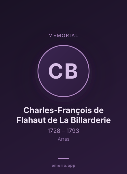 Memorial portrait of Charles-François de Flahaut de La Billarderie