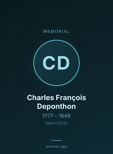 Memorial portrait of Charles François Deponthon
