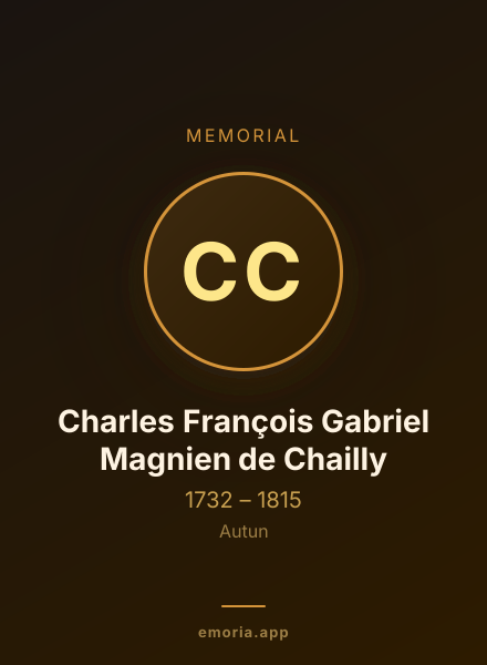 Memorial portrait of Charles François Gabriel Magnien de Chailly