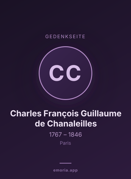 Gedenkportrait von Charles François Guillaume de Chanaleilles