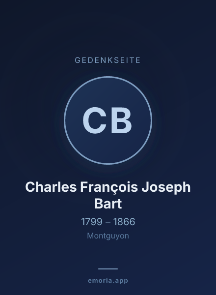 Gedenkportrait von Charles François Joseph Bart