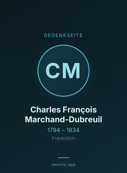 Gedenkportrait von Charles François Marchand-Dubreuil