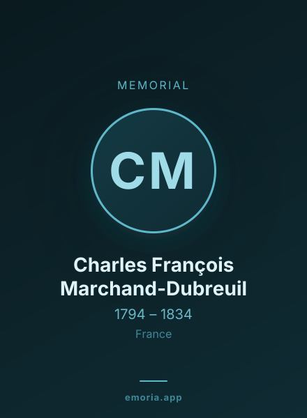 Memorial portrait of Charles François Marchand-Dubreuil