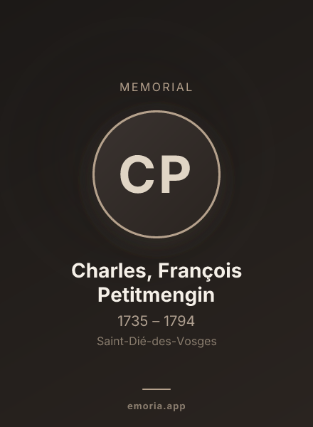 Memorial portrait of Charles, François Petitmengin