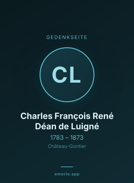 Gedenkportrait von Charles François René Déan de Luigné