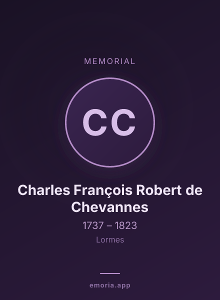 Memorial portrait of Charles François Robert de Chevannes