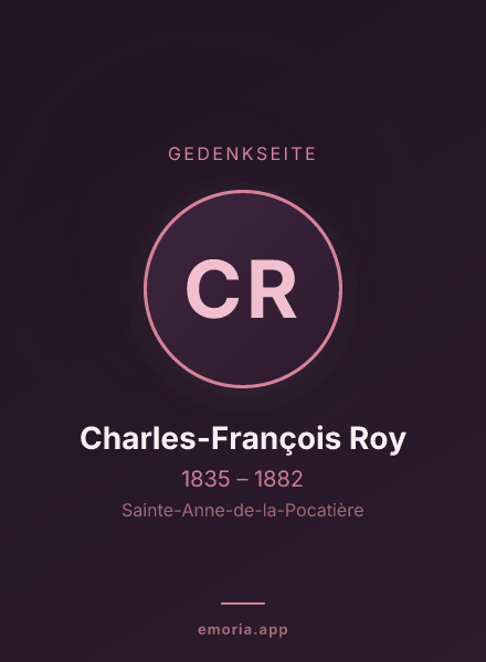 Gedenkportrait von Charles-François Roy