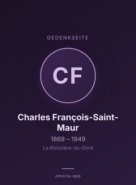 Gedenkportrait von Charles François-Saint-Maur