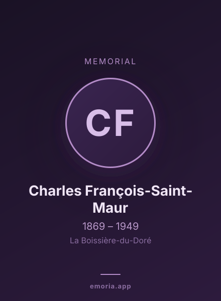 Memorial portrait of Charles François-Saint-Maur