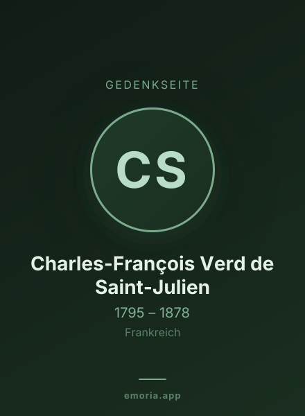 Gedenkportrait von Charles-François Verd de Saint-Julien