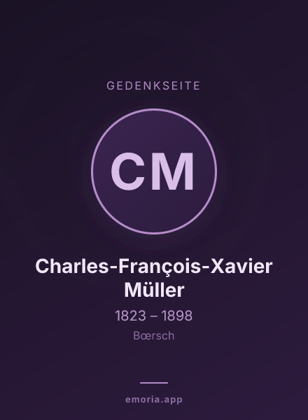 Gedenkportrait von Charles-François-Xavier Müller