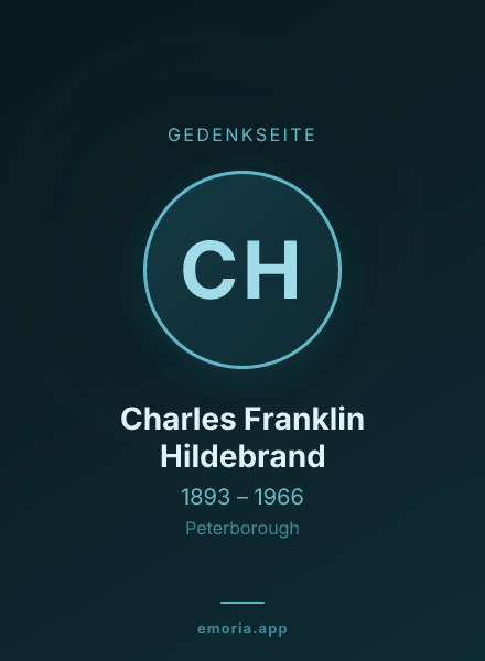 Gedenkportrait von Charles Franklin Hildebrand