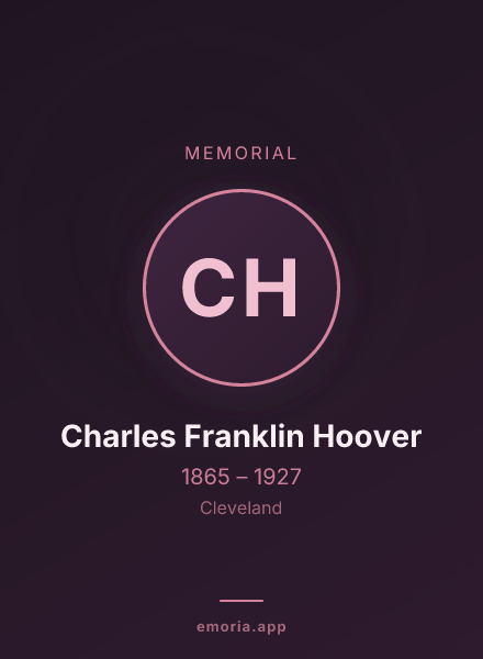 Memorial portrait of Charles Franklin Hoover