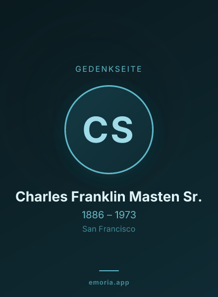 Gedenkportrait von Charles Franklin Masten Sr.