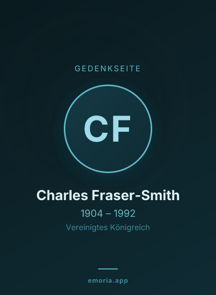 Gedenkportrait von Charles Fraser-Smith