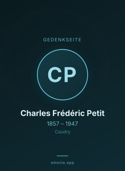 Gedenkportrait von Charles Frédéric Petit