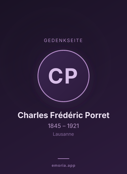 Gedenkportrait von Charles Frédéric Porret