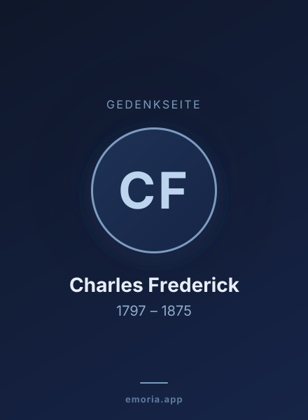 Gedenkportrait von Charles Frederick