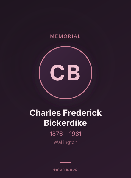 Memorial portrait of Charles Frederick Bickerdike