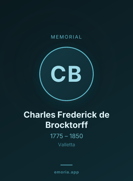 Memorial portrait of Charles Frederick de Brocktorff