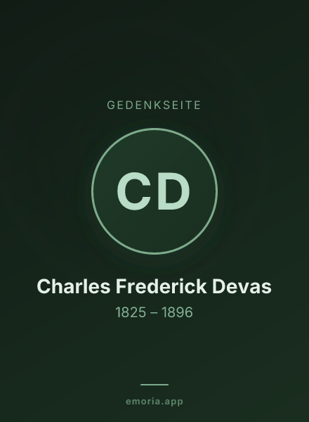Gedenkportrait von Charles Frederick Devas