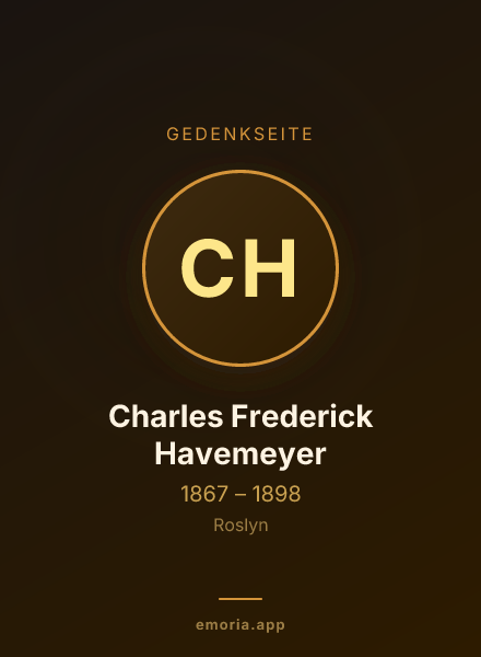 Gedenkportrait von Charles Frederick Havemeyer