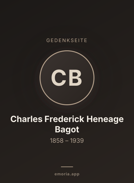 Gedenkportrait von Charles Frederick Heneage Bagot