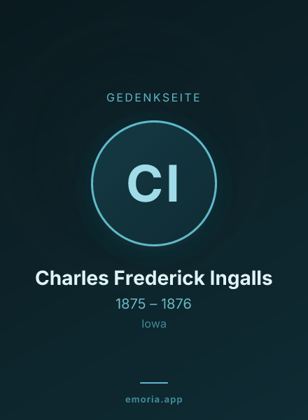 Gedenkportrait von Charles Frederick Ingalls
