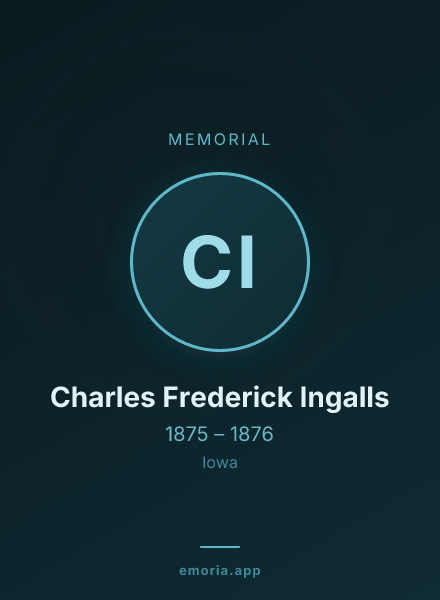 Memorial portrait of Charles Frederick Ingalls