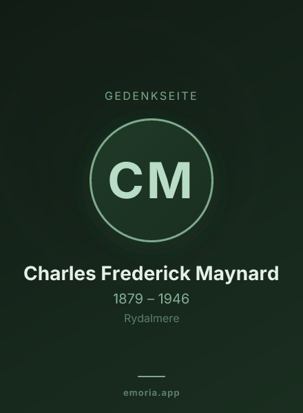 Gedenkportrait von Charles Frederick Maynard