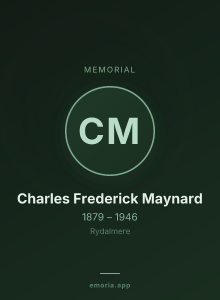 Memorial portrait of Charles Frederick Maynard