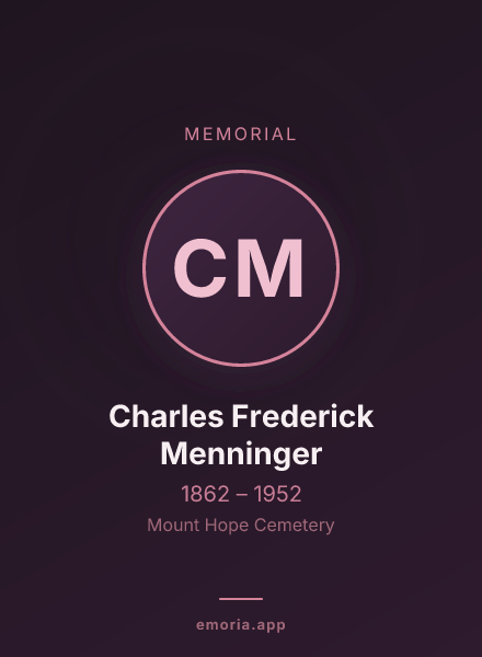 Memorial portrait of Charles Frederick Menninger