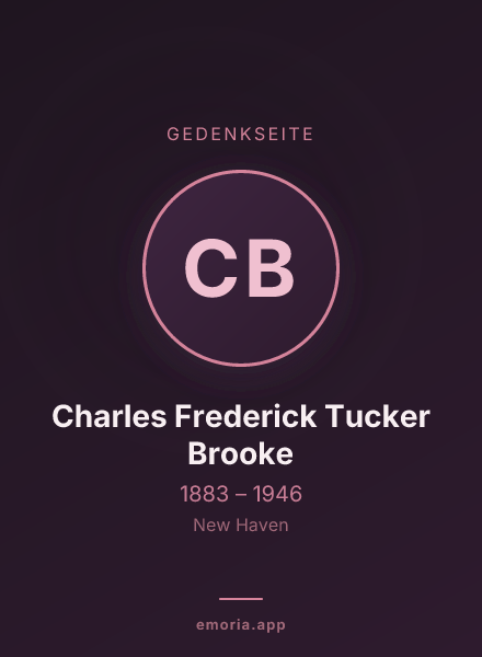 Gedenkportrait von Charles Frederick Tucker Brooke