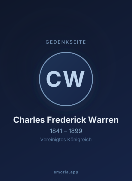 Gedenkportrait von Charles Frederick Warren