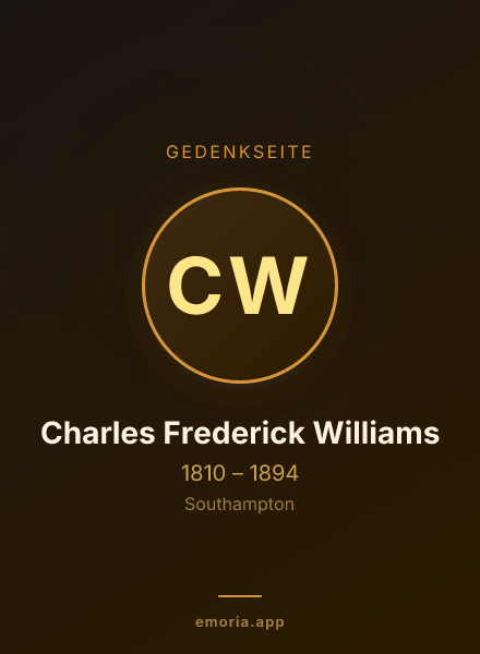 Gedenkportrait von Charles Frederick Williams