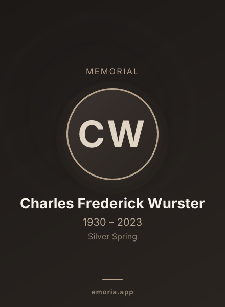 Memorial portrait of Charles Frederick Wurster